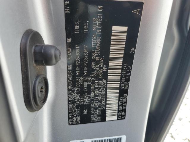 Photo 14 from auction – 2016 TOYOTA SIENNA LE with VIN 5TDKK3DC9GS736581