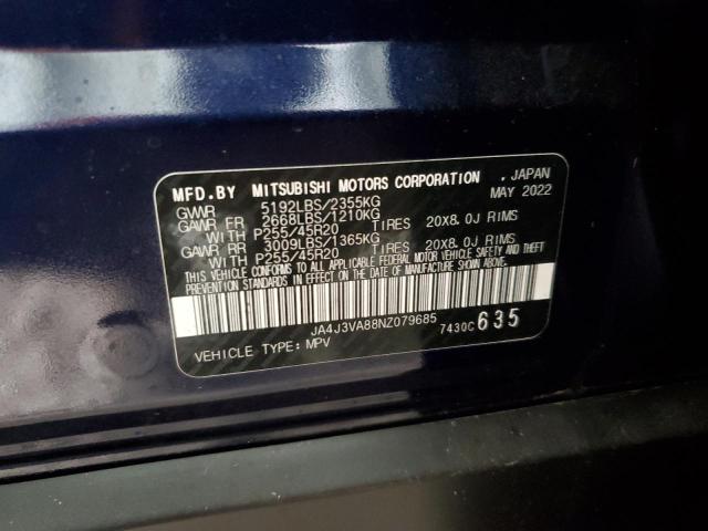 Photo 14 from auction – 2022 MITSUBISHI OUTLANDER with VIN JA4J3VA88NZ079685
