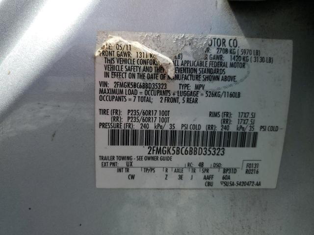 Photo 14 from auction – 2011 FORD FLEX SE with VIN 2FMGK5BC6BBD35323
