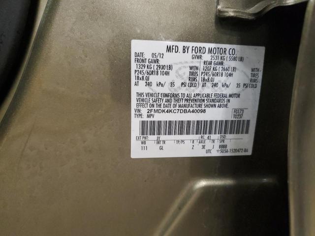 Photo 14 from auction – 2013 FORD EDGE LIMIT with VIN 2FMDK4KC7DBA40098