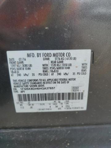 Photo 14 from auction – 2017 FORD EXPLORER X with VIN 1FM5K8DH6HGA37857