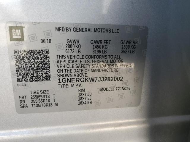 Photo 14 from auction – 2018 CHEVROLET TRAVERSE L with VIN 1GNERGKW7JJ282002