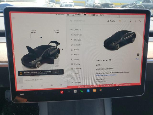 Photo 9 from auction – 2023 TESLA MODEL 3 with VIN 5YJ3E1EA2PF407383