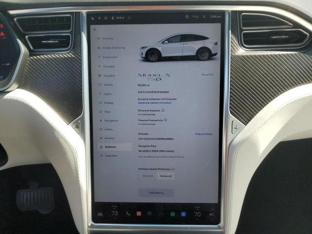 Photo 9 from auction – 2017 TESLA MODEL X with VIN 5YJXCAE22HF060834