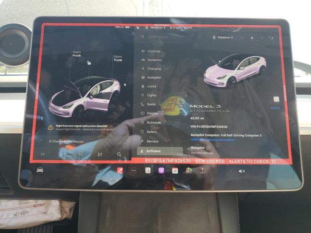 Photo 9 from auction – 2021 TESLA MODEL 3 with VIN 5YJ3E1EA7MF929535