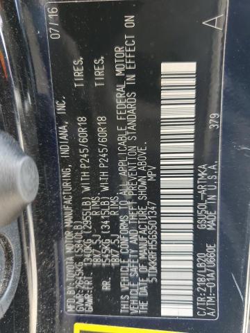Foto 14 de la subasta – 2016 TOYOTA HIGHLANDER con VIN 5TDKKRFH5GS501347