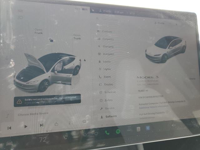 Photo 9 from auction – 2024 TESLA MODEL 3 with VIN 5YJ3E1EB3RF827780