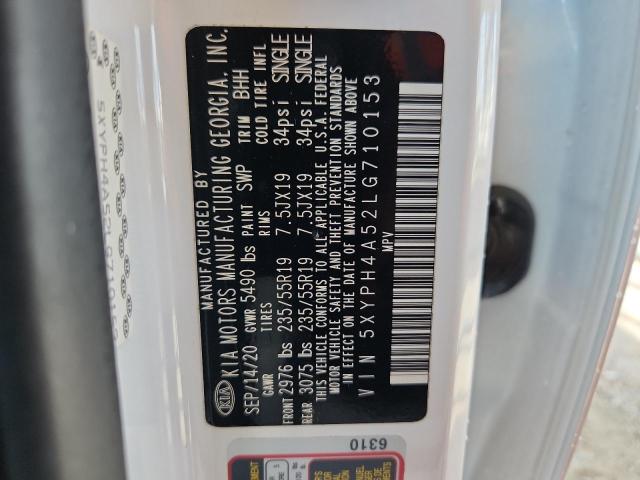 Photo 14 from auction – 2020 KIA SORENTO EX with VIN 5XYPH4A52LG710153