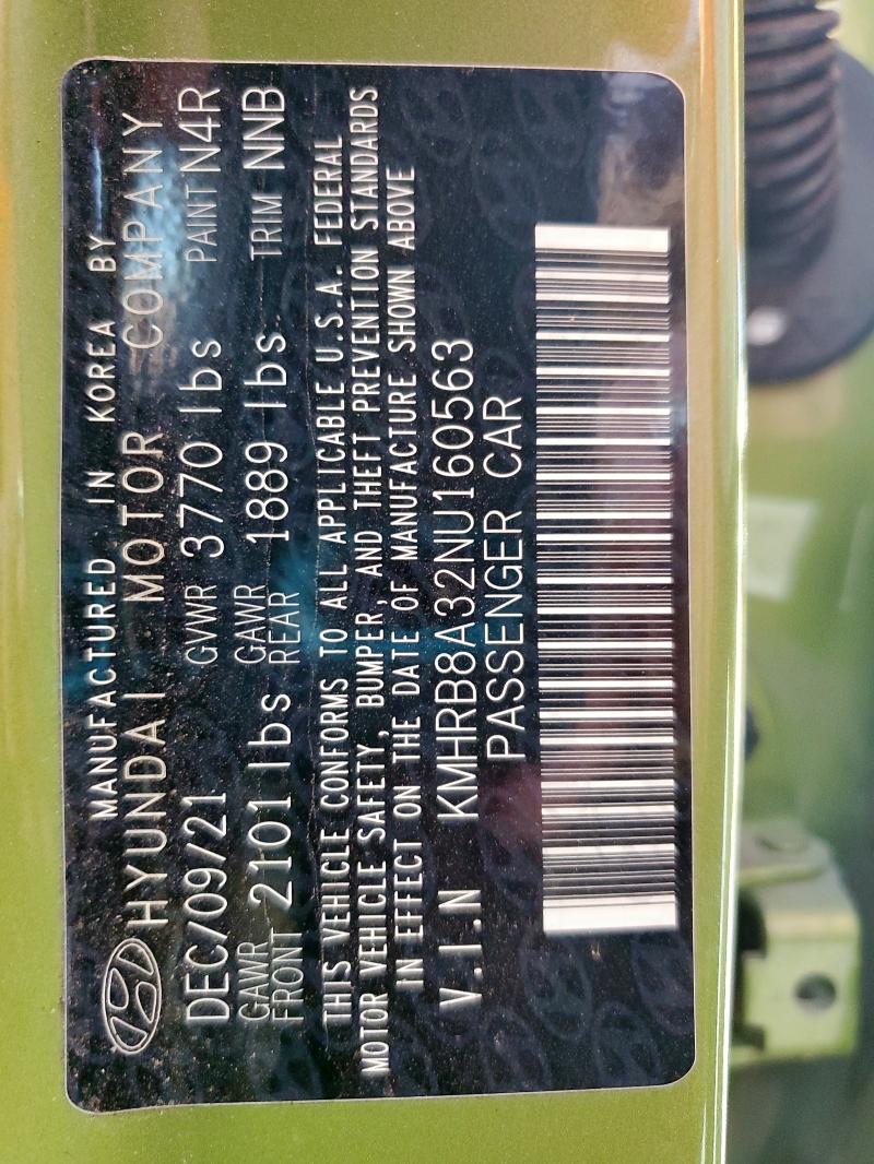 Photo 14 from auction – 2022 HYUNDAI VENUE SE with VIN KMHRB8A32NU160563