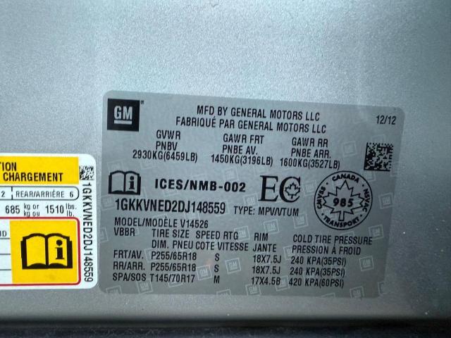 Photo 10 from auction – 2013 GMC ACADIA SLE with VIN 1GKKVNED2DJ148559