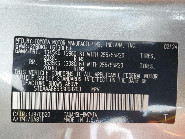 Photo 14 from auction – 2024 LEXUS TX 350 BAS with VIN 5TDAAAB69RS009203