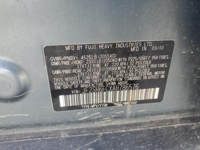 Photo 14 from auction – 2010 SUBARU FORESTER 2 with VIN JF2SH6FCXAH786576