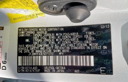 Photo 10 from auction – 2014 LEXUS GX 460 with VIN JTJBM7FX3E5071310
