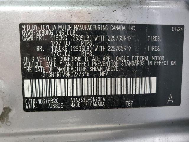 Photo 14 from auction – 2024 TOYOTA RAV4 LE with VIN 2T3H1RFV9RC277618