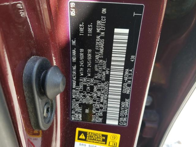 Photo 14 from auction – 2019 TOYOTA HIGHLANDER with VIN 5TDZZRFH5KS338525