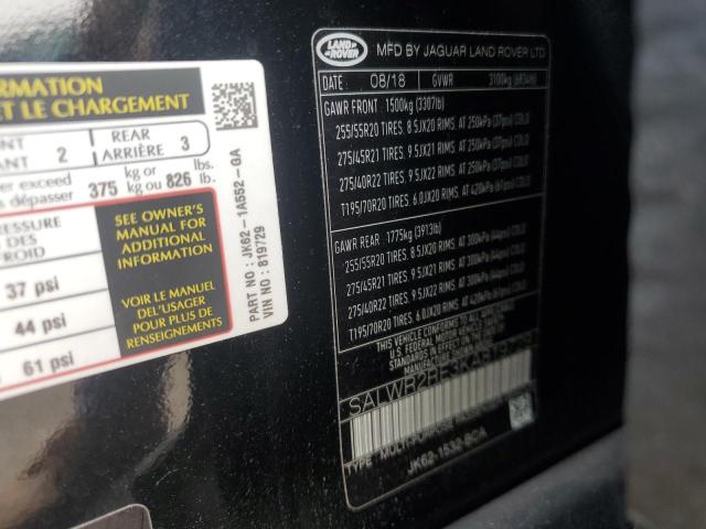 Photo 14 from auction – 2019 LAND ROVER RANGE ROVE with VIN SALWR2RE3KA819729