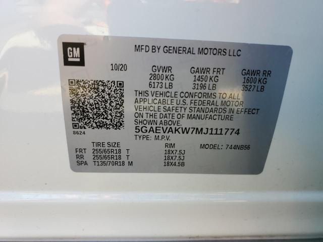 Photo 14 from auction – 2021 BUICK ENCLAVE ES with VIN 5GAEVAKW7MJ111774