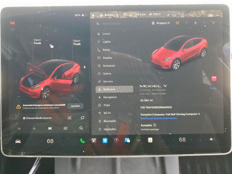 Photo 9 from auction – 2024 TESLA MODEL Y with VIN 7SAYGDEE3RA241513