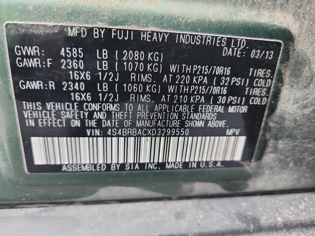 Photo 14 from auction – 2013 SUBARU OUTBACK 2. with VIN 4S4BRBACXD3299550