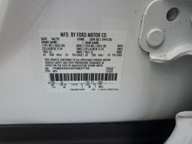 Photo 14 from auction – 2023 FORD EXPLORER X with VIN 1FMSK8DHXPGB27756