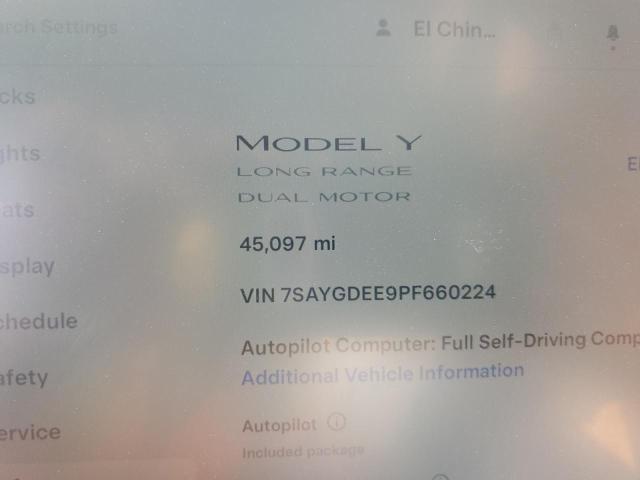 Photo 9 from auction – 2023 TESLA MODEL Y with VIN 7SAYGDEE9PF660224