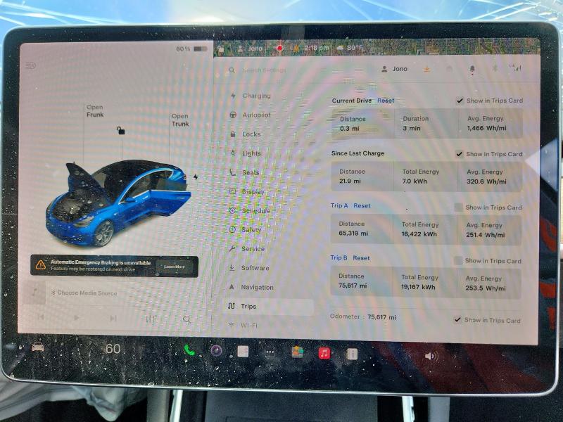 Photo 9 from auction – 2019 TESLA MODEL 3 with VIN 5YJ3E1EA2KF435502