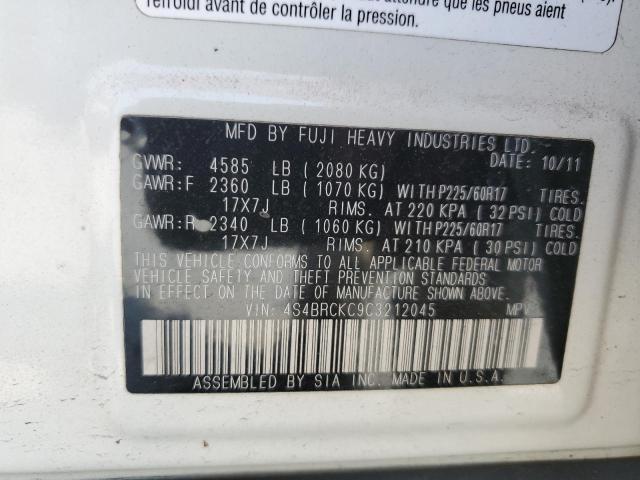 Photo 14 from auction – 2012 SUBARU OUTBACK 2. with VIN 4S4BRCKC9C3212045
