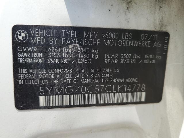 Photo 14 from auction – 2012 BMW X6 M with VIN 5YMGZ0C57CLK14778