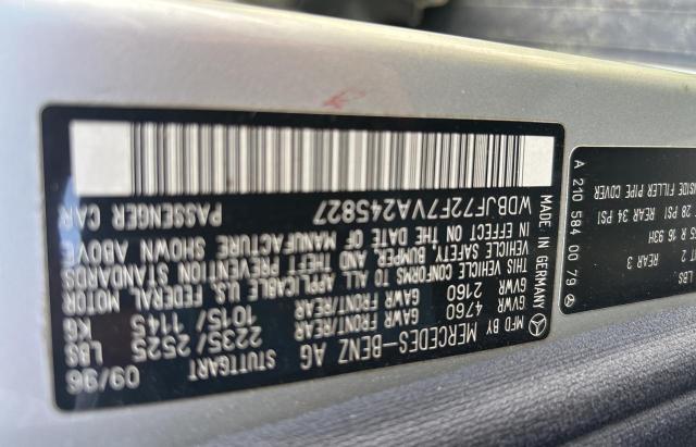 Photo 10 from auction – 1997 MERCEDES-BENZ E 420 with VIN WDBJF72F7VA245827