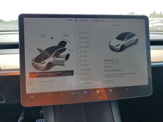Photo 9 from auction – 2021 TESLA MODEL Y with VIN 5YJYGDEF9MF277739