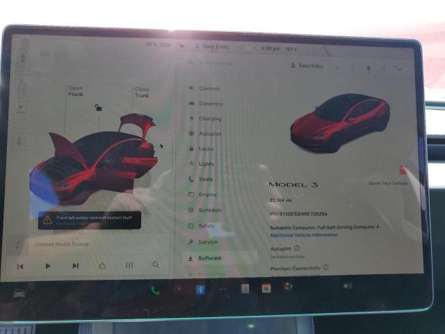 Photo 9 from auction – 2024 TESLA MODEL 3 with VIN 5YJ3E1EAXRF738294