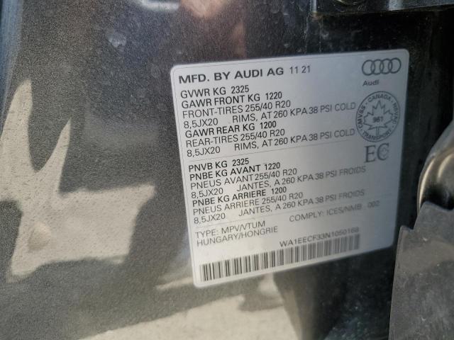 Photo 14 from auction – 2022 AUDI Q3 PREMIUM with VIN WA1EECF33N1050168