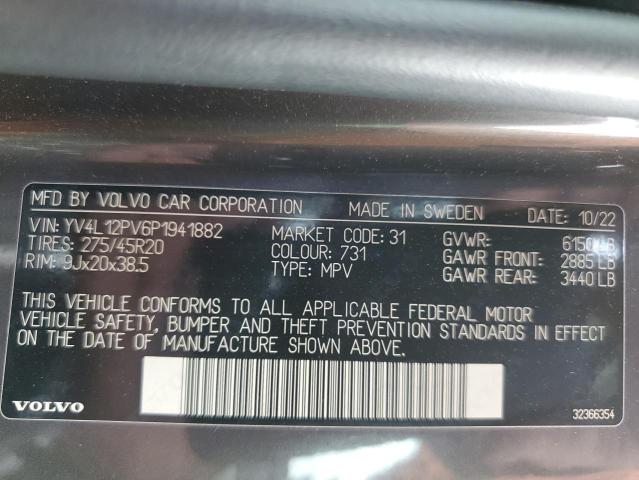 Photo 14 from auction – 2023 VOLVO XC90 CORE with VIN YV4L12PV6P1941882
