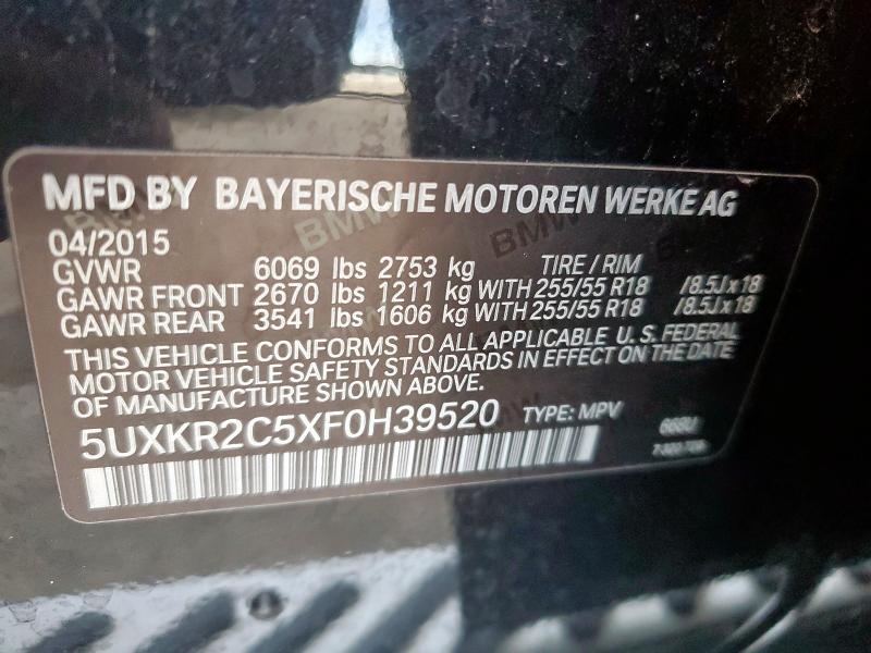 Photo 14 from auction – 2015 BMW X5 SDRIVE3 with VIN 5UXKR2C5XF0H39520