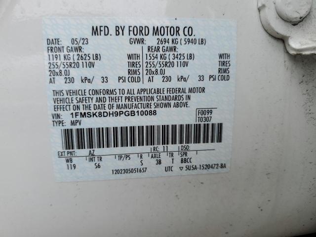 Photo 14 from auction – 2023 FORD EXPLORER XLT with VIN 1FMSK8DH9PGB10088