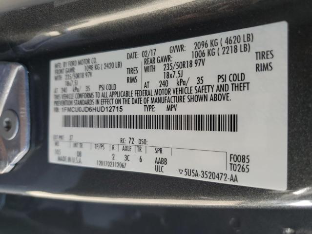 Photo 14 from auction – 2017 FORD ESCAPE TIT with VIN 1FMCU0JD6HUD12715