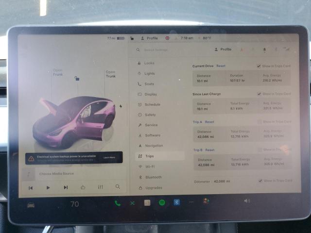 Photo 9 from auction – 2022 TESLA MODEL Y with VIN 7SAYGDEF6NF398880