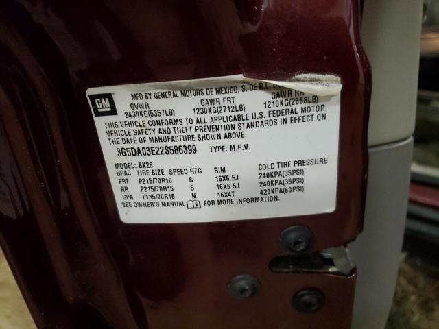 Photo 14 from auction – 2002 BUICK RENDEZVOUS with VIN 3G5DA03E22S586399