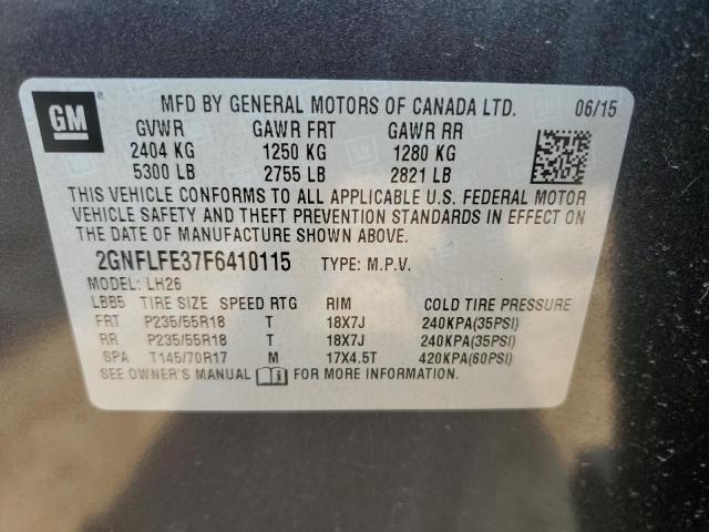Foto 14 de la subasta – 2015 CHEVROLET EQUINOX LT con VIN 2GNFLFE37F6410115