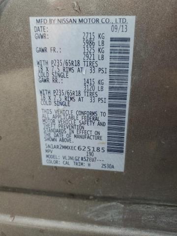 Photo 14 from auction – 2014 NISSAN PATHFINDER with VIN 5N1AR2MMXEC625185