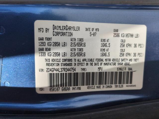 Photo 14 from auction – 2007 DODGE GRAND CARA with VIN 2D4GP44L37R344754