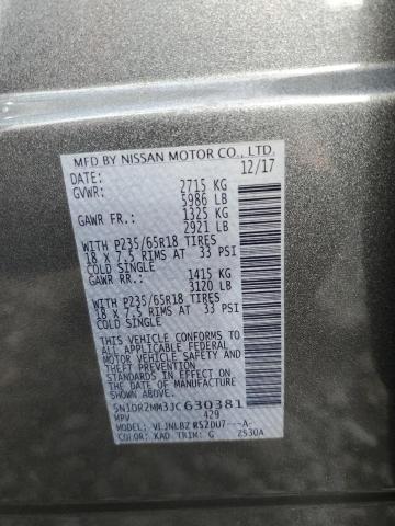 Photo 14 from auction – 2018 NISSAN PATHFINDER with VIN 5N1DR2MM3JC630381