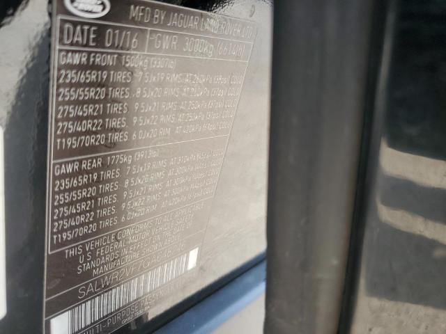 Photo 14 from auction – 2016 LAND ROVER RANGE ROVE with VIN SALWR2VF7GA648246