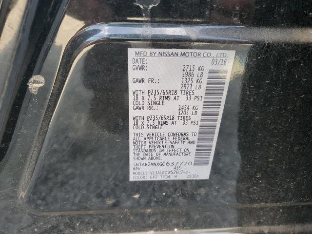 Photo 14 from auction – 2016 NISSAN PATHFINDER with VIN 5N1AR2MNXGC637770