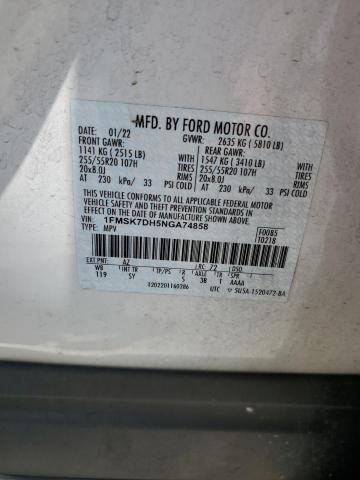 Photo 14 from auction – 2022 FORD EXPLORER X with VIN 1FMSK7DH5NGA74858