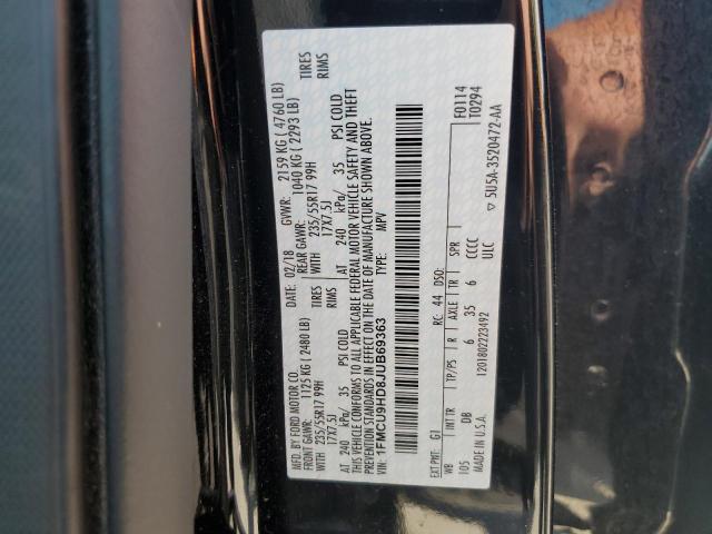 Photo 14 from auction – 2018 FORD ESCAPE SEL with VIN 1FMCU9HD8JUB69363