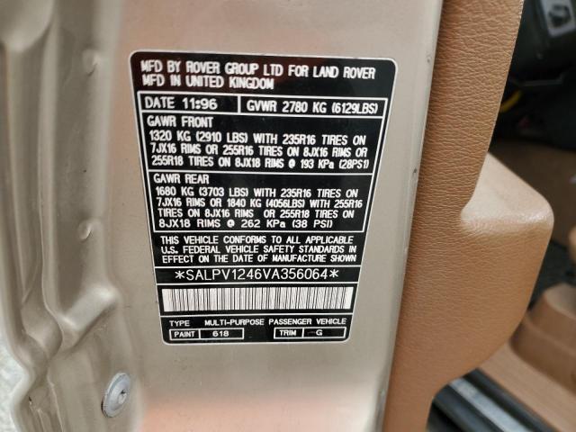 Photo 14 from auction – 1997 LAND ROVER RANGE ROVE with VIN SALPV1246VA356064