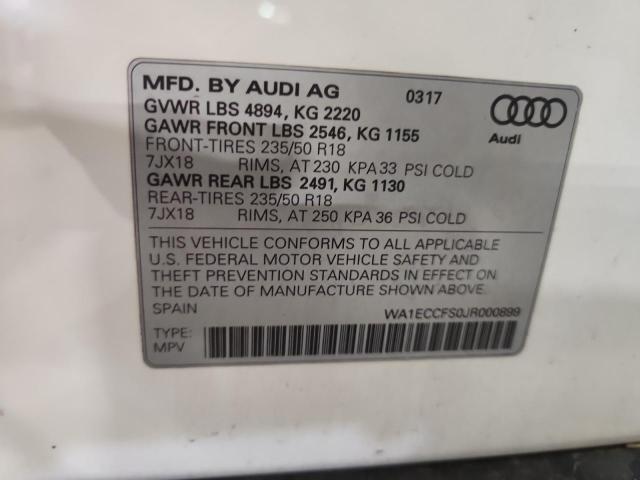 Photo 14 from auction – 2018 AUDI Q3 PREMIUM with VIN WA1ECCFS0JR000899