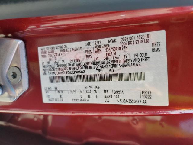 Photo 14 from auction – 2013 FORD ESCAPE SEL with VIN 1FMCU0HX1DUB90582