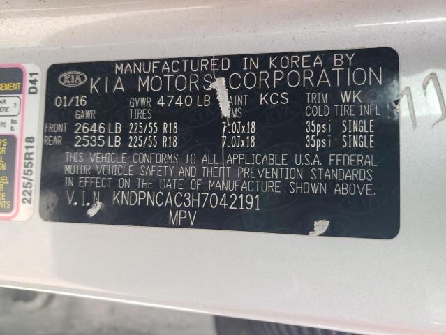 Photo 14 from auction – 2017 KIA SPORTAGE E with VIN KNDPNCAC3H7042191